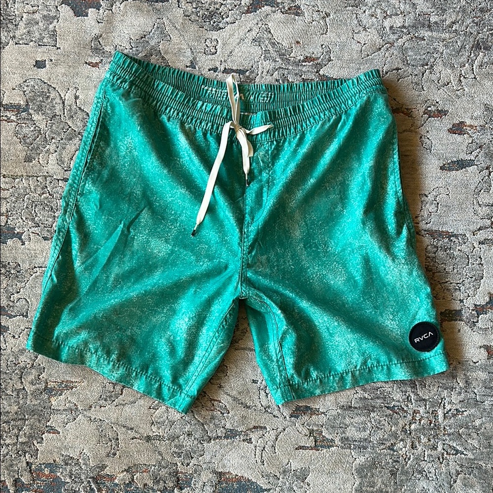 RVCA Men's Green Swim Shorts